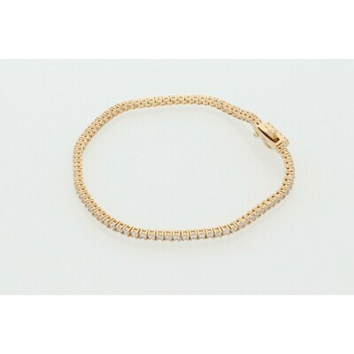 14 Karat Gold & Zirconium Tennis Bracelet 14 Karat Gold & Zirconium Tennis Bracelet