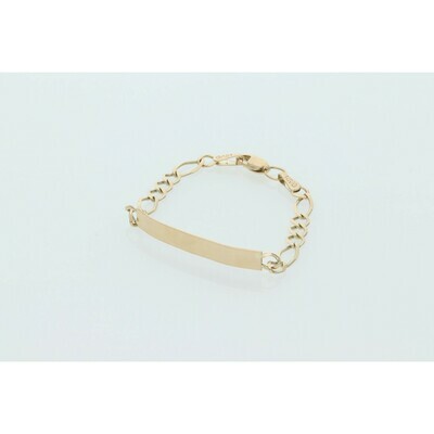 10 Karat Gold ID Figaro Baby Bracelet 10 Karat Gold ID Figaro Baby Bracelet