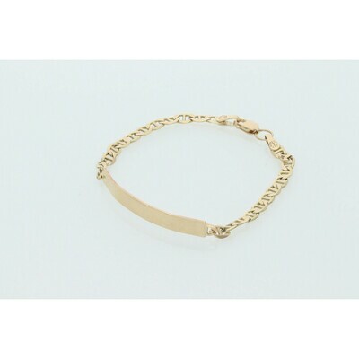 10 karat Gold ID Fancy G Link Bracelet 10 karat Gold ID Fancy G Link Bracelet