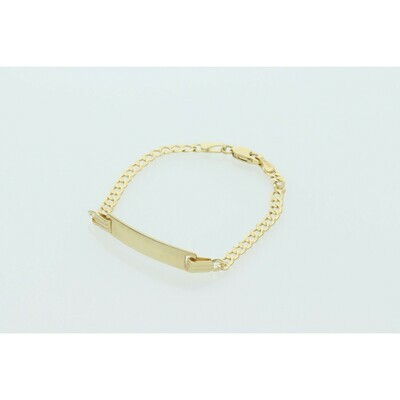 14 Karat Gold Italian Curb ID Bracelet 14 Karat Gold Italian Curb ID Bracelet