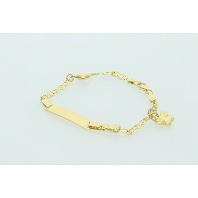 10 Karat Gold Fancy G ID & Mini Charms Bracelet 10 Karat Gold Fancy G ID & Mini Charms Bracelet
