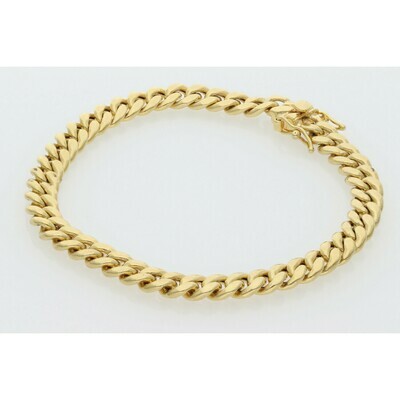 10 Karat Gold Miami Cuban Link Bracelet 7 Millimeters