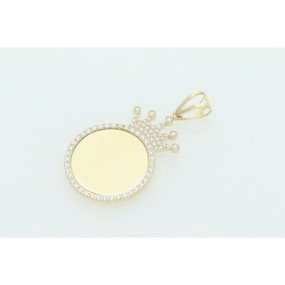 10 Karat Gold & Zirconium Crown Photo Charm 10 Karat Gold & Zirconium Crown Photo Charm