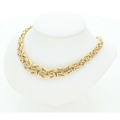 14 Karat Gold Byzantine Necklace