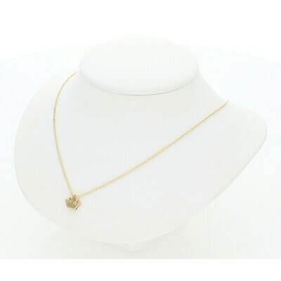 14 Karat Gold & Zirconium Fancy Crown Rollo Necklace 14 Karat Gold & Zirconium Fancy Crown Rollo Necklace