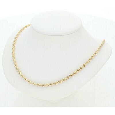 14 Karat Gold Rope Chain 3.1 mm x 26 in W: 10.3g ~ 14 Karat Gold Rope Chain 3.1 mm x 26 in W: 10.3g ~