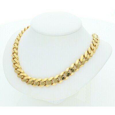 10 Karat Gold Cuban Link Monaco Chain 9 MM 10 Karat Gold Cuban Link Monaco Chain 9 MM