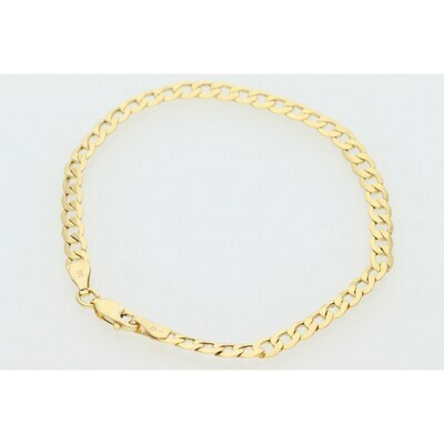 10 Karat Gold Italian Curb Bracelet 4MM 10 Karat Gold Italian Curb Bracelet 4MM