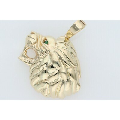 14 Karat Gold & Zirconium 3D Lion Charm 14 Karat Gold & Zirconium 3D Lion Charm