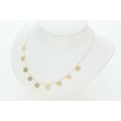 14 Karat Gold Little Circles Rollo Necklace 14 Karat Gold Little Circles Rollo Necklace