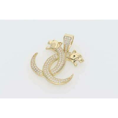 10 Karat Gold & Zirconium Double 10 Karat Gold & Zirconium Double