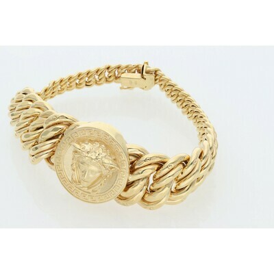 10 Karat Gold Medusa Princess Style Bracelet 10 Karat Gold Medusa Princess Style Bracelet
