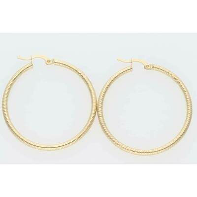14 Karat Gold Plain Round Large Hoops 14 Karat Gold Plain Round Large Hoops