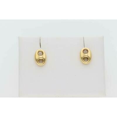 10 Karat Gold Small Puff Mariner Earrings 10 Karat Gold Small Puff Mariner Earrings