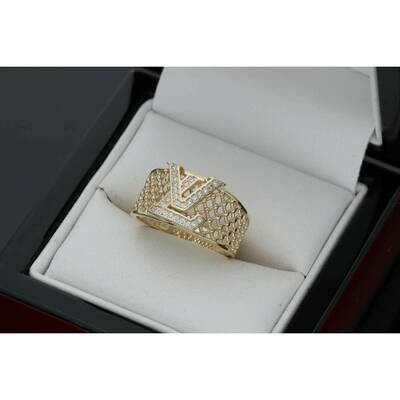 14 Karat Gold & Zirconium Fishnet Fancy 14 Karat Gold & Zirconium Fishnet Fancy