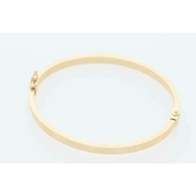 14 Karat Fancy Screw Bangle Size: 7 W: 5.6gr 14 Karat Fancy Screw Bangle Size: 7 W: 5.6gr