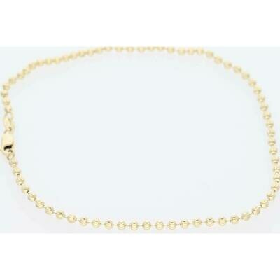 14 Karat Solid Gold Moon Chain 2.4mm x 10 14 Karat Solid Gold Moon Chain 2.4mm x 10