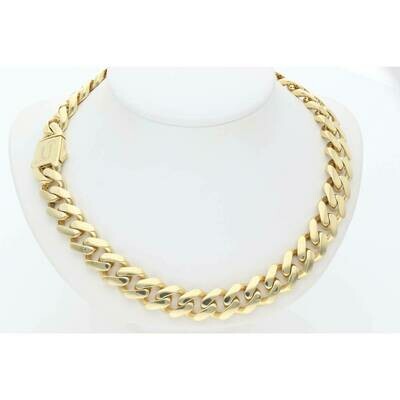 10 Karat Gold Cuban Link Monaco Chain 10.7 mm and 26 inches