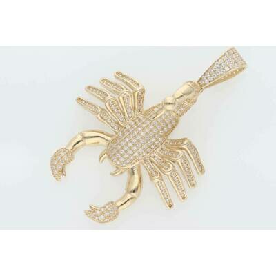 10 karat Gold & Cz Scorpion Charm W: 13.4gr~ ~ 10 karat Gold & Cz Scorpion Charm W: 13.4gr~ ~