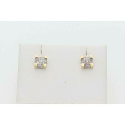 10 Karat Gold 1/4Ct Diamond Micr Pave Mens Earrings 10 Karat Gold 1/4Ct Diamond Micr Pave Mens Earrings