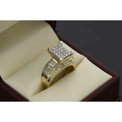 10 Karat Gold 1.00 CTW Diamond Cinderella Engagement Ring