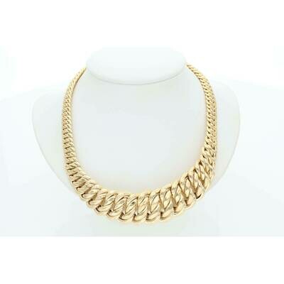 14 karat Gold Princess Necklace 18.9-7.8 mm x 17 in W:31.5 14 karat Gold Princess Necklace 18.9-7.8 mm x 17 in W:31.5