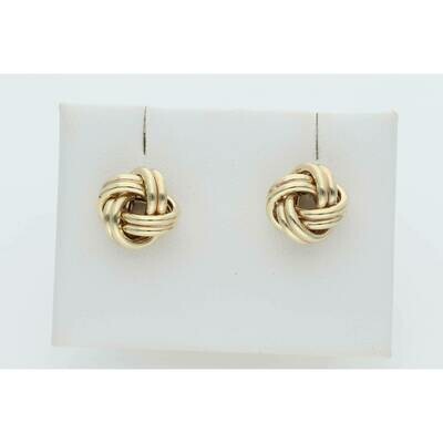 10 Karat Gold Double Knots Earrings W: 2.5gr ~