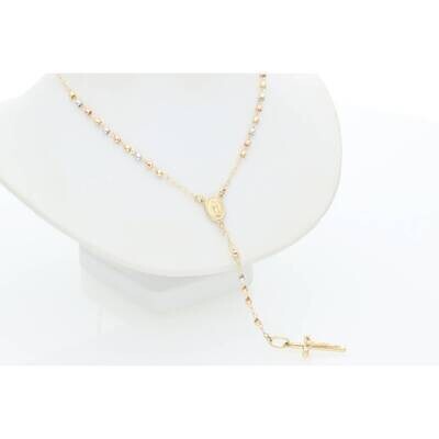 14 Karat Gold Two Tone Rosary 2.4mm 19 14 Karat Gold Two Tone Rosary 2.4mm 19