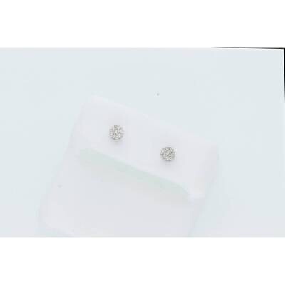 10 Karat Gold WG DN 0.10CTW Diamonds Earring 10 Karat Gold WG DN 0.10CTW Diamonds Earring