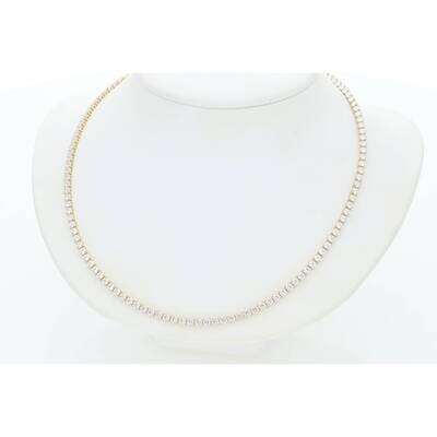 14 Karat Gold Cz Fancy Tennis Necklaces 2mm 20 14 Karat Gold Cz Fancy Tennis Necklaces 2mm 20