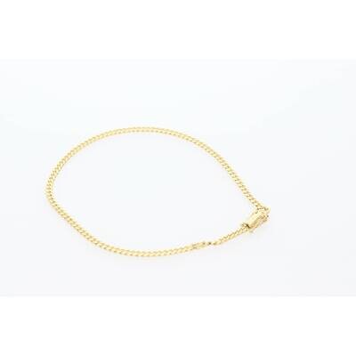 14 Karat Solid Gold Miami Cuban Link Anklet Bracelet 14 Karat Solid Gold Miami Cuban Link Anklet Bracelet
