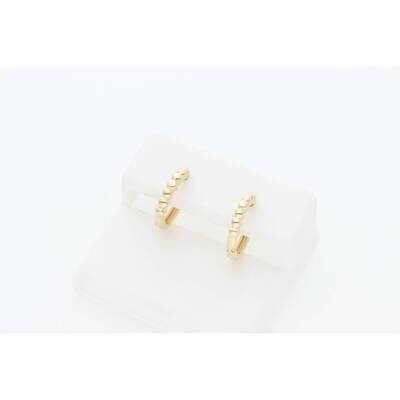 14 karat Gold Small Hoops Design Earring W:1.6 14 karat Gold Small Hoops Design Earring W:1.6