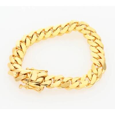 10 Karat Solid Gold Miami Cuban Link Bracelet