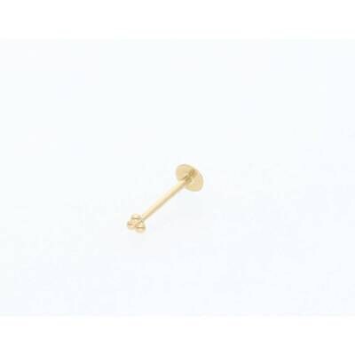 14 Karat Gold 3-Bead W/10M Tubing Cartilage