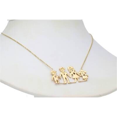 14 Karat Gold Family Rolo Necklace