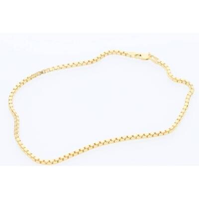 10K Gold Box Link Anklet 2.1 x 10 10K Gold Box Link Anklet 2.1 x 10