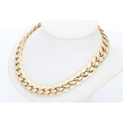 14k Gold Cuban Link Necklace 10.4 x 17 W:24.4 14k Gold Cuban Link Necklace 10.4 x 17 W:24.4