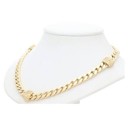 14 Karat Gold & cz Maze Necklace 6.2x17 W:20.5 14 Karat Gold & cz Maze Necklace 6.2x17 W:20.5