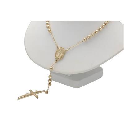 14K Gold  Rosary 3.8x20 W:12.6