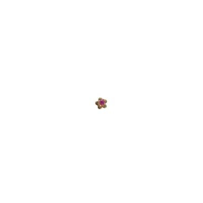 14K Gold Fuchsia Cz Nose Piercing W: 0.2 14K Gold Fuchsia Cz Nose Piercing W: 0.2