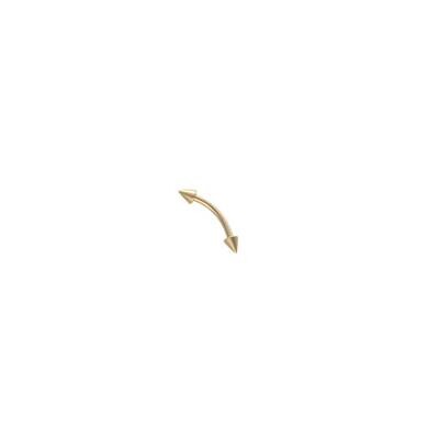 14 Karat Gold Eyebrow 16G Curve W/Arrows 14 Karat Gold Eyebrow 16G Curve W/Arrows