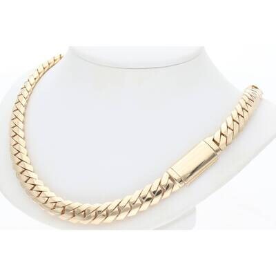 14k Solid Gold Double Cuban Link Cha 8.5x22.5 W:119.5 14k Solid Gold Double Cuban Link Cha 8.5x22.5 W:119.5