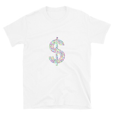 Rainbow Dollar Sign Collage Short-Sleeve Unisex T-Shirt