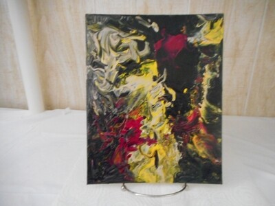 8 x 10 Fluid Art on Canvas Panel