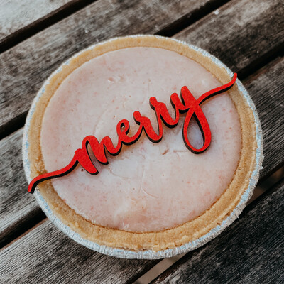 Merry Mini Pie + RED + BOW!