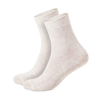 LinoBreeze™ GentleWear Men&#39;s Thin Breathable Mesh-knitted Organic Linen Socks