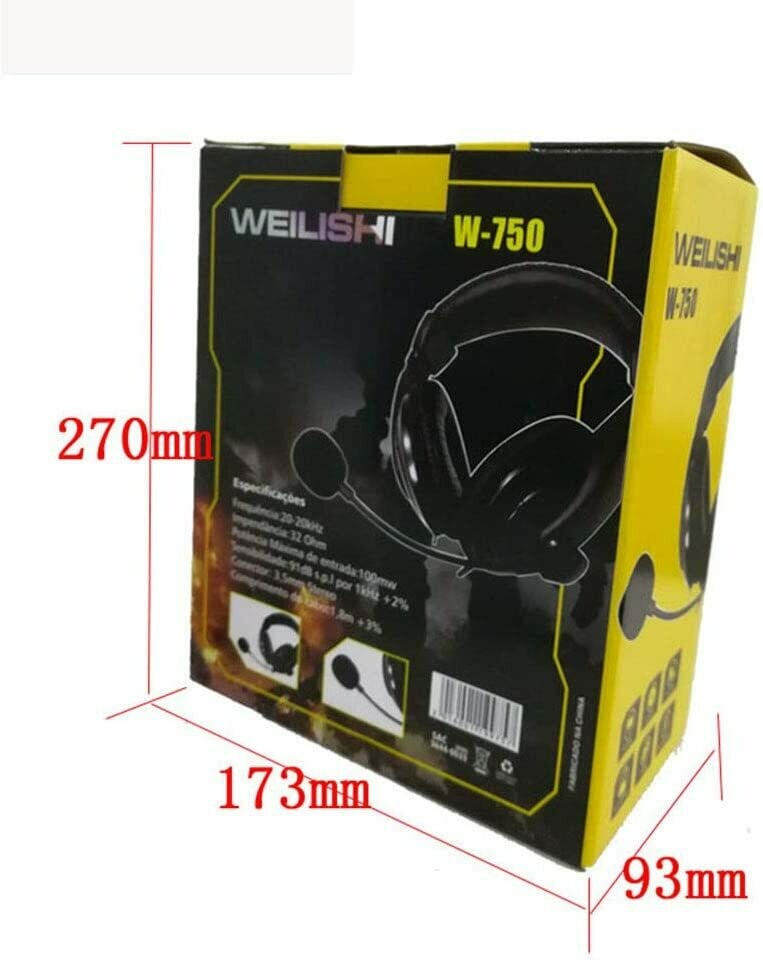 Audífono con Micrófono Multimedia para PC Weilishi W-750