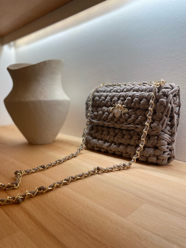 Mini sac Grège