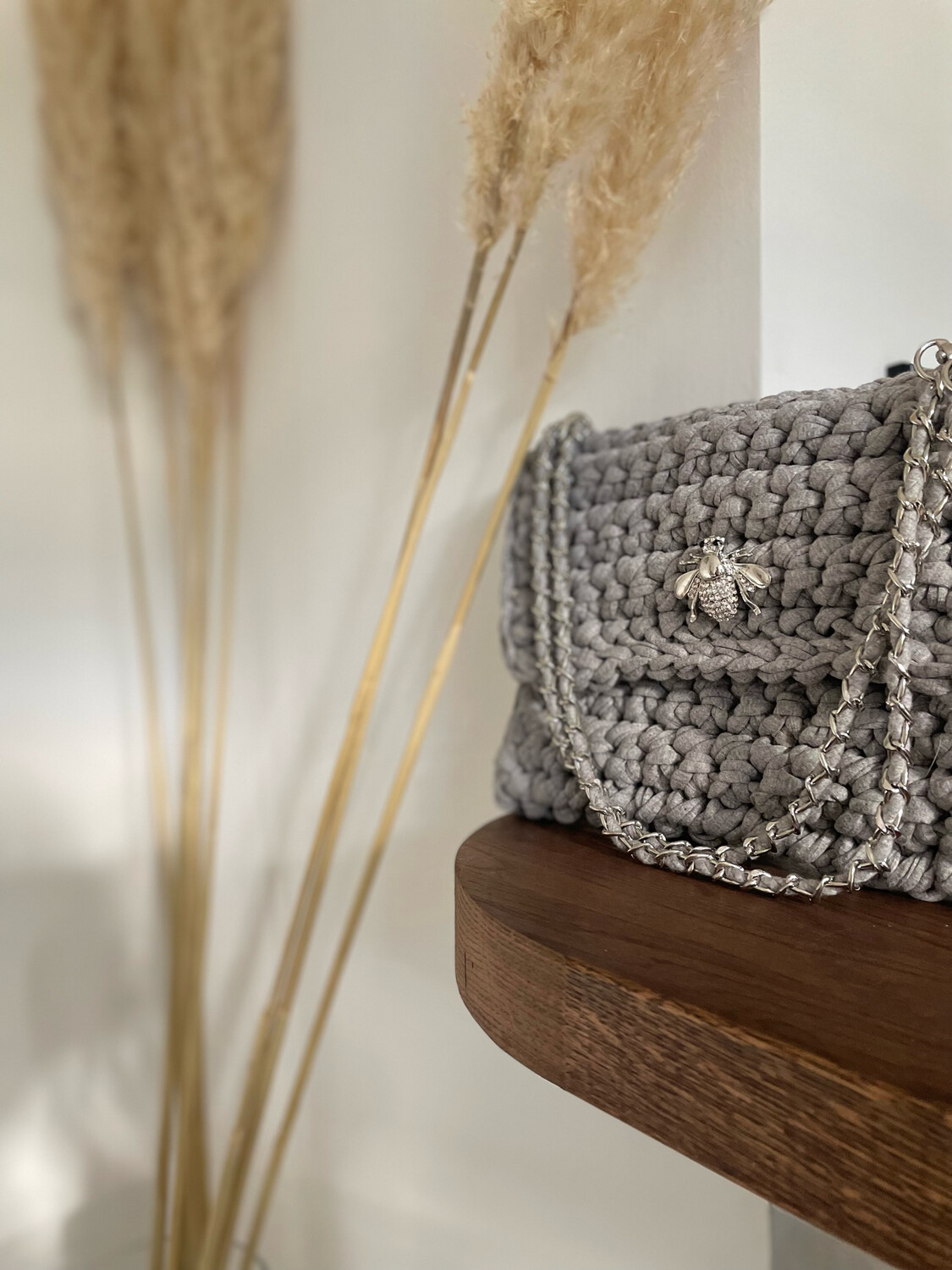 Sac gris chiné