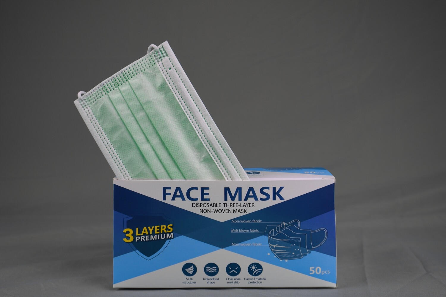 Disposable Green Face Mask 3ply Disposable Green Face Mask 3ply